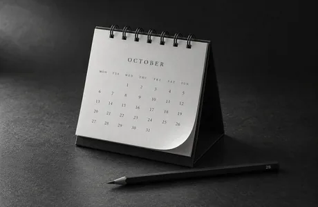A paper calendar