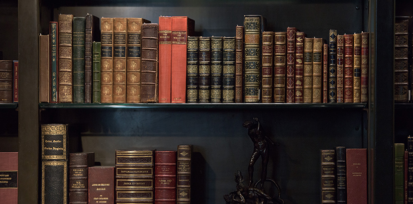 Law books on a library shelf