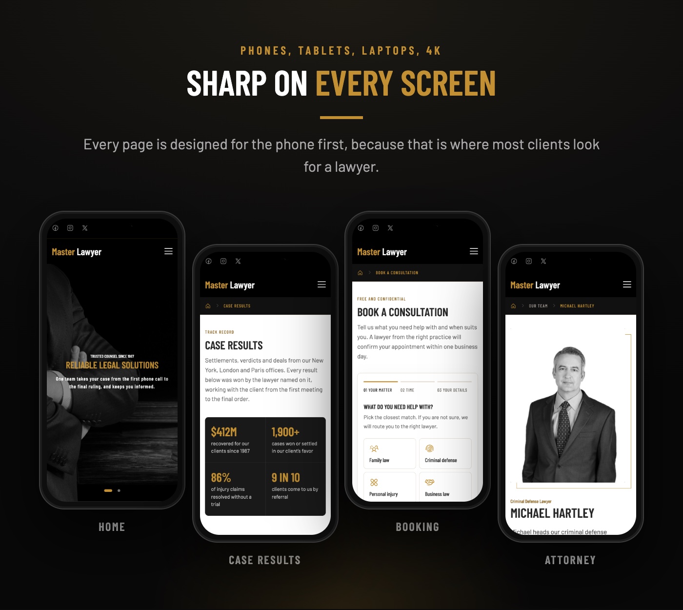 Master Lawyer - Law Firm & Attorney HTML Template